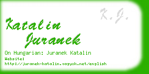 katalin juranek business card